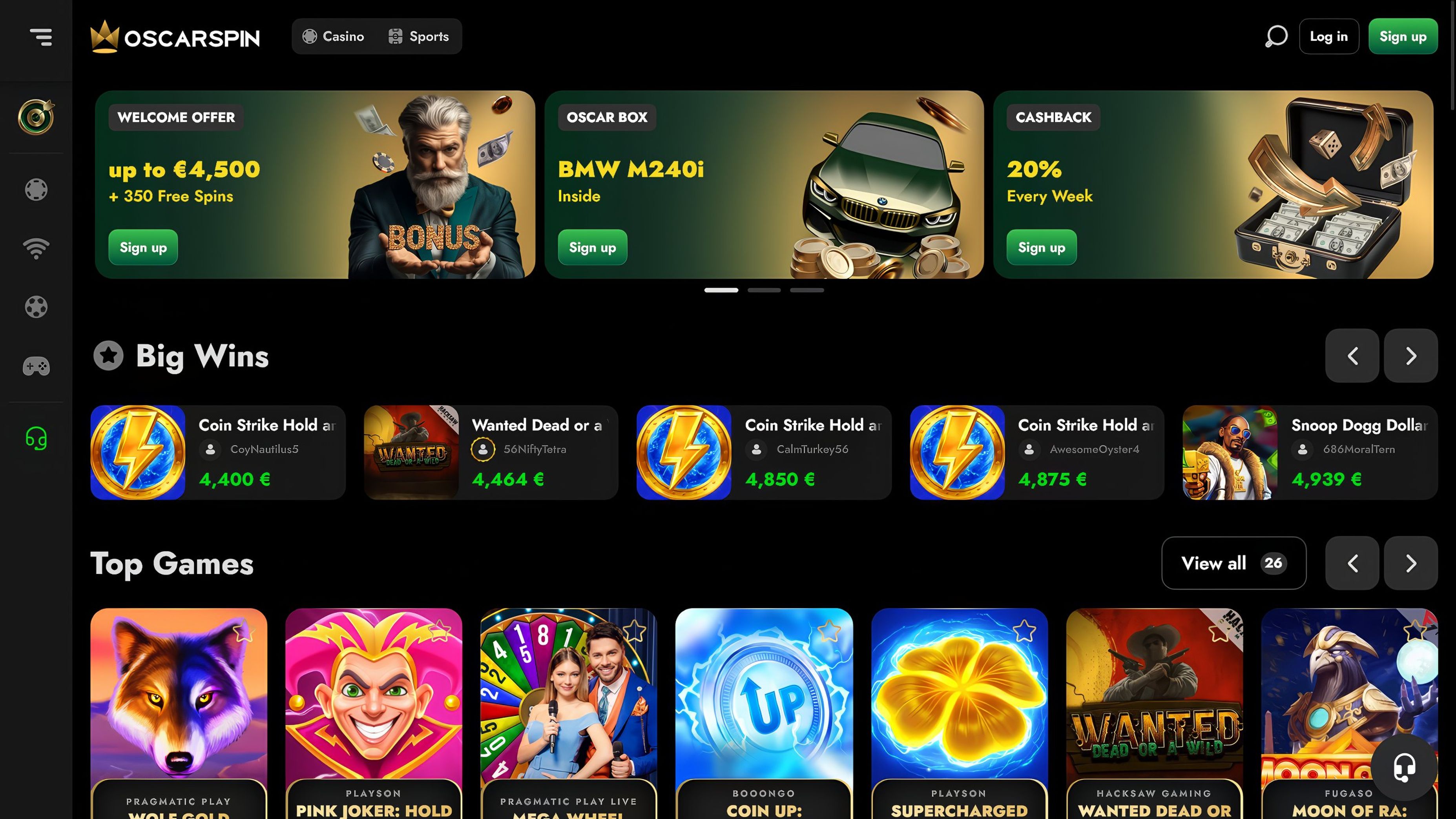 Oscarspin desktop screenshot 1